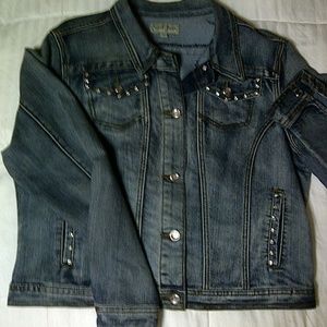 EARL JEAN STUDDED JEAN JACKET - EARLY 90's